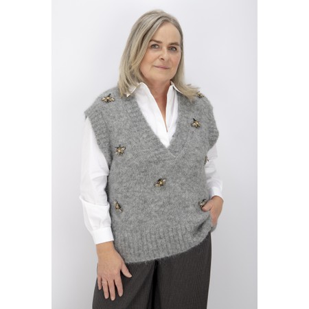 NOEN Bee Detail Popover Knit - Grey
