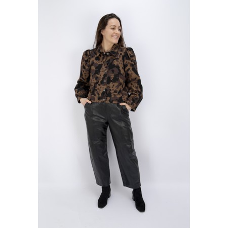 NOEN Camouflage Animal Print Short Jacket - Brown