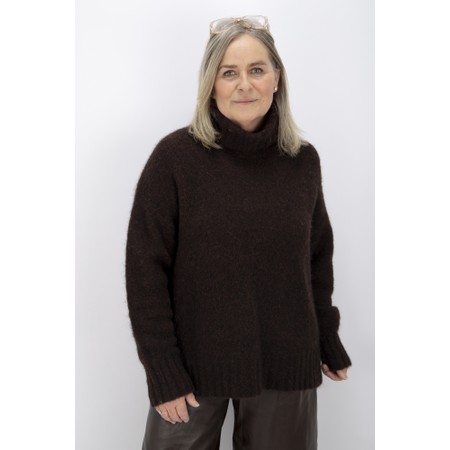 NOEN Knit Roll Neck Pullover - Brown