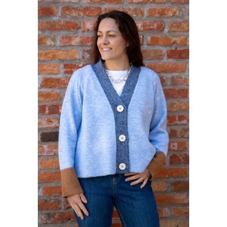 Foil Plush Love Cardi - Blue