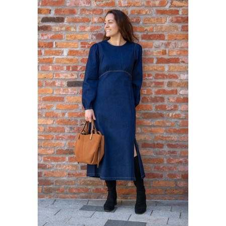 Foil Blue Lady Denim Dress - Blue
