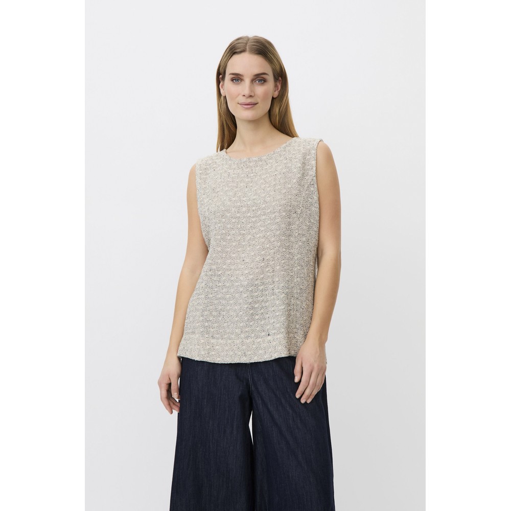 Masai Clothing Elysora Glitter Boucle Top Whitecap