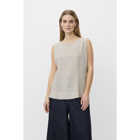 Masai Clothing Elysora Glitter Boucle Top - Off-White