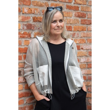 Naya Naya Hooded Drawstring Jacket - Grey