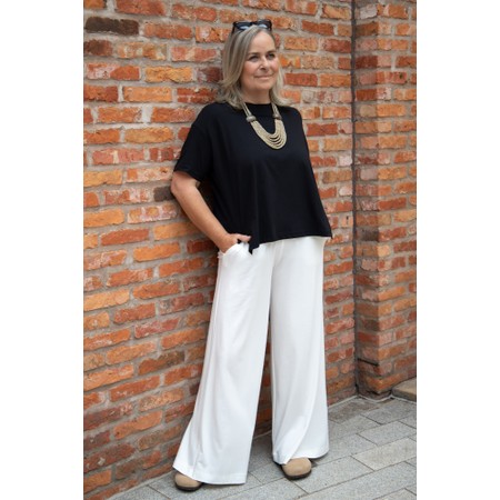 Naya Naya Wide Leg Jersey Trouser - Off-White