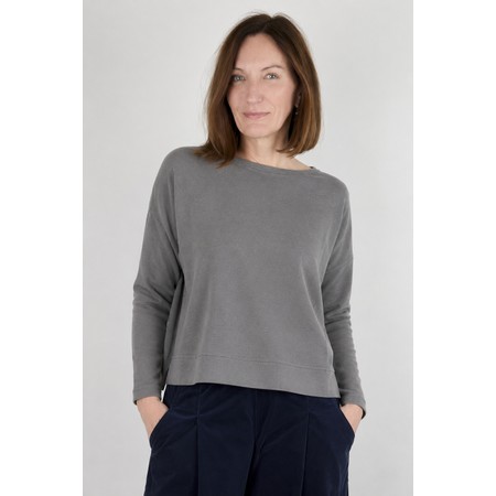 Mama B Alison M Grigio Plain Fleece Jumper - Grey