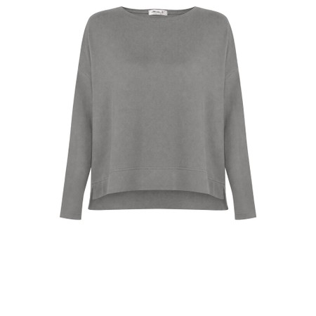 Mama B Alison M Grigio Plain Fleece Jumper - Grey