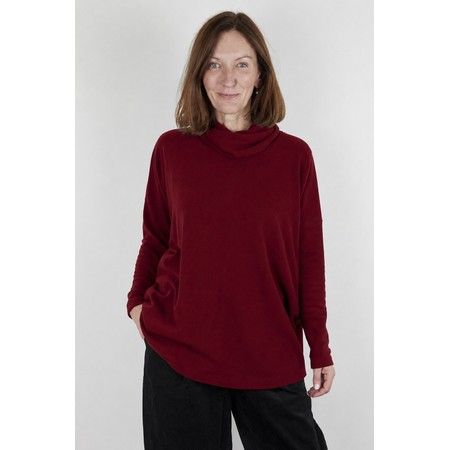 Mama B Bill U Scuro Plain Fleece Jumper - Red