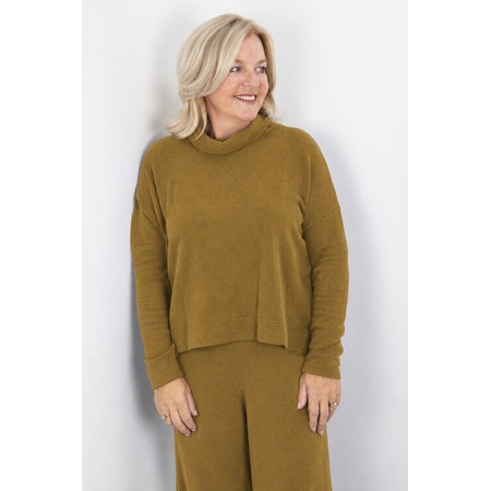 Mama B Moyet Caramello Plain Fleece Jumper - Brown