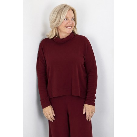 Mama B Moyet Scuro Plain Fleece Jumper - Red