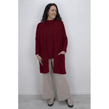 Mama B Soufle U Scuro Plain Fleece Cardigan - Red