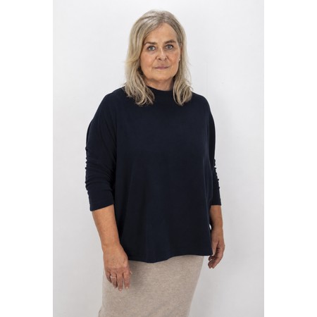 Mama B Spino U Notte Relaxed Plain Fleece Top - Blue