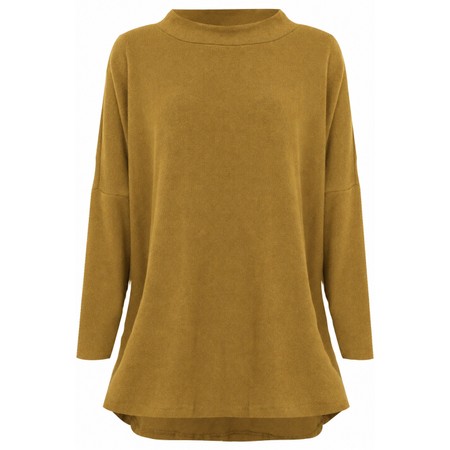 Mama B Spino U Relaxed Plain Fleece Top - Brown
