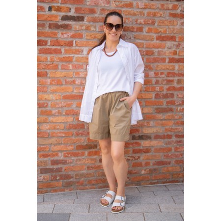 Mama B Gennaio P Classic Poplin Shorts - Beige