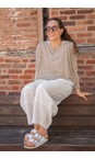 Mama B Cumin Ki Cropped Cumin Stripe Knit Top  