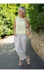 Amazing Woman Pale Yellow Lucie Pale Yellow Linen Cami Top  