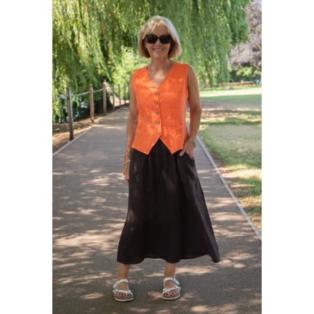 Amazing Woman Orla Choko Linen Skirt - Multicoloured