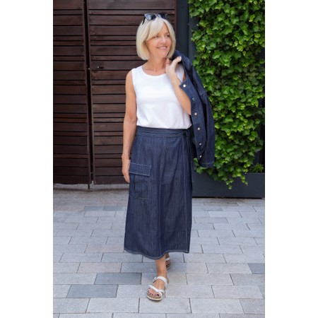 Masai Clothing Sanchiana Denim Skirt - Blue