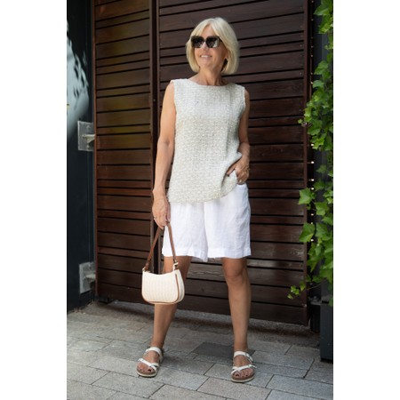 Masai Clothing Elysora Glitter Boucle Top - Off-White