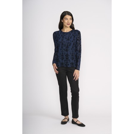 Foil Looking Suede Black Trousers - Black