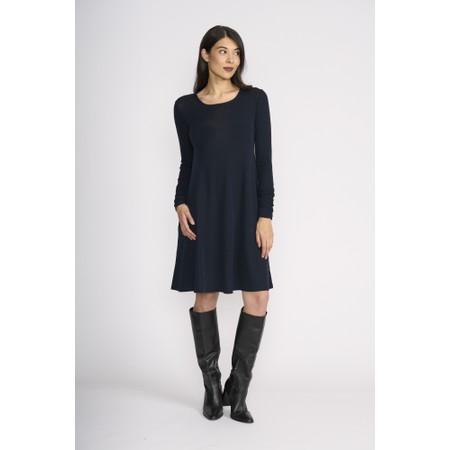 Foil Delightful True Navy Dress - Blue