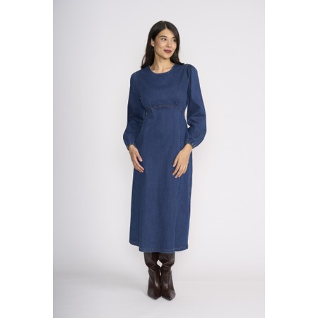 Foil Blue Lady Denim Dress - Blue