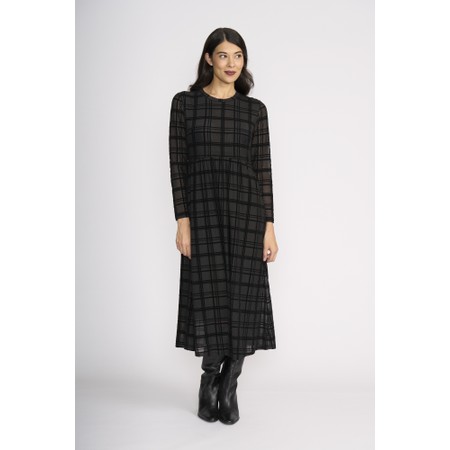 Foil Flock Yeah Black Check Dress - Black