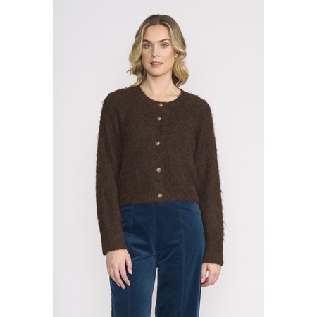 Foil Loop Of Luxury Ground Coffee Cardi - Brown