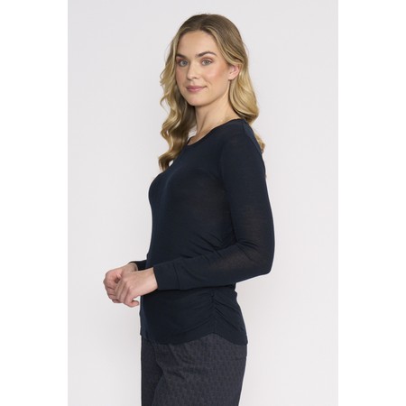 Foil Double Up True Navy Top - Blue