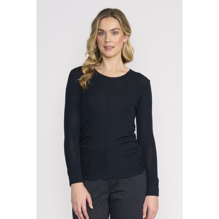Foil Double Up True Navy Top - Blue