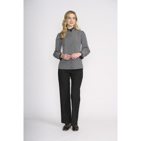 Foil Cagney & Lacey Stripe Shirt - Black