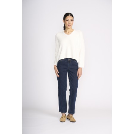 Foil Sweater Half Winter White Knit - Off-White
