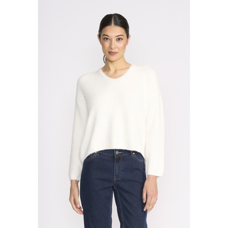 Foil Sweater Half Winter White Knit - Off-White