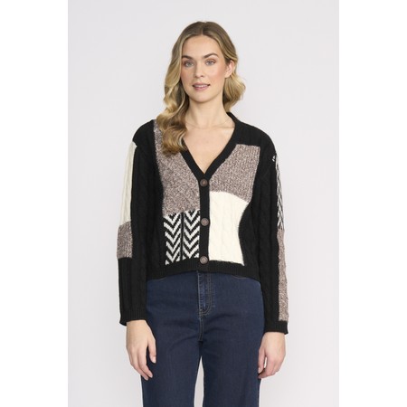 Foil Warm Intentions Cardi - Black