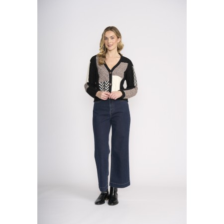 Foil Warm Intentions Cardi - Black