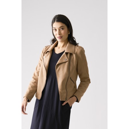 Foil Raiser Suede Tuscan Tan Jacket - Brown