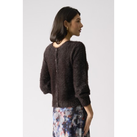 Foil Fluffin Cute Reversible Ristretto Cardi - Brown