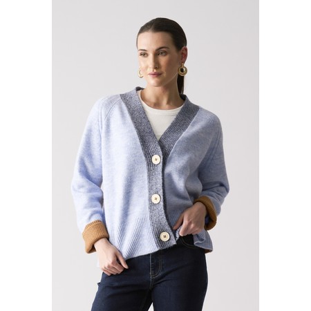Foil Plush Love Cardi - Blue