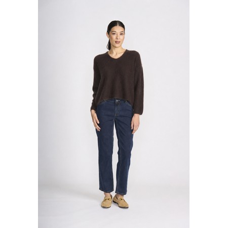 Foil Sweater Half Ground Coffee Knit - Brown