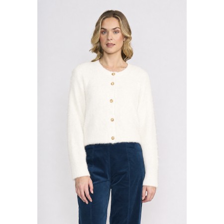 Foil Loop Of Luxury Winter White Cardi - Off-White