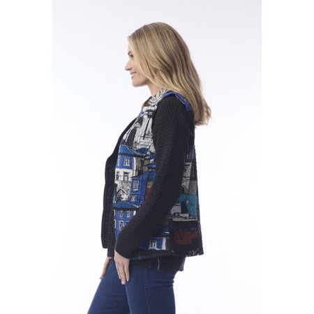 Orientique Porto Blue Print Vest Gilet - Blue