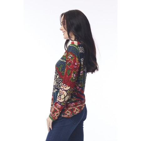 Orientique Zapotec Print Patch Top - Multicoloured