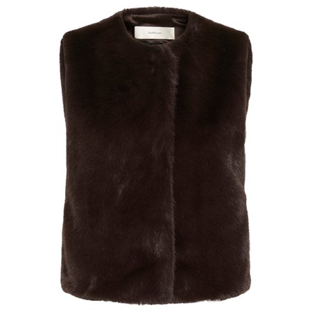 InWear Zabelle Fur Brown Waistcoat - Brown