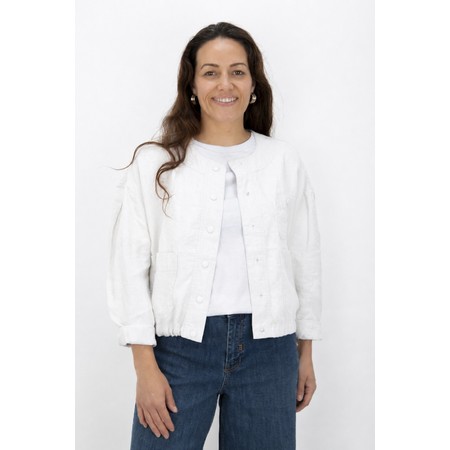 Masai Clothing Jynthera White Solid Line Jacket - White