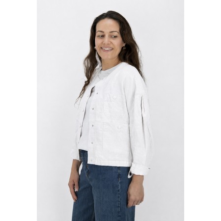 Masai Clothing Jynthera White Solid Line Jacket - White