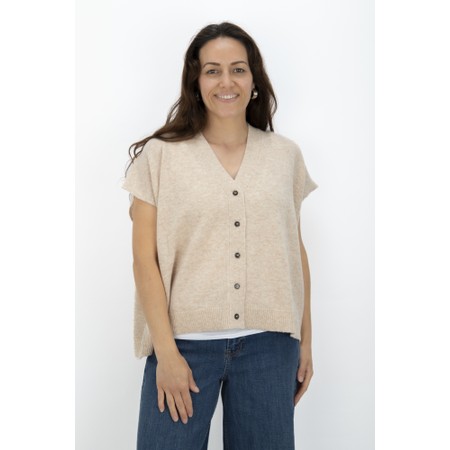 Masai Clothing Lucanna Beige Knit Cardigan - Beige