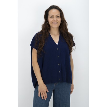 Masai Clothing Lucanna Medieval Blue Knit Cardigan - Blue