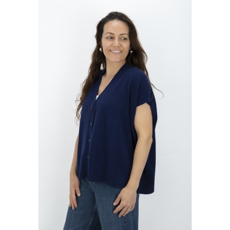 Masai Clothing Lucanna Medieval Blue Knit Cardigan - Blue