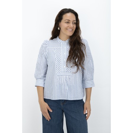 Masai Clothing Deyla Stripe Top - Blue