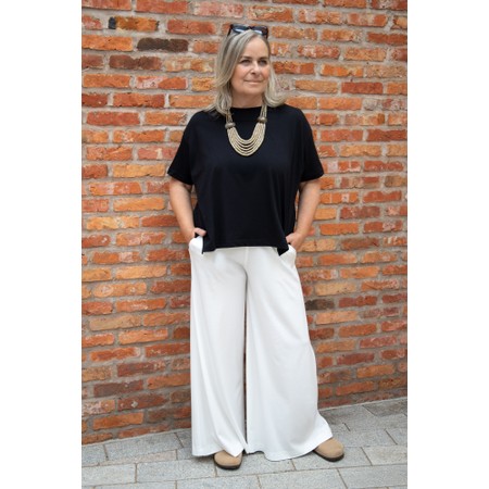 Mama B Giovedi U Nero Plain Boxy Top - Black